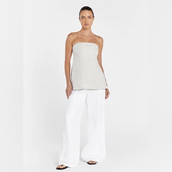 DISSH Tops - dissh linen Lara strapless top - size 4